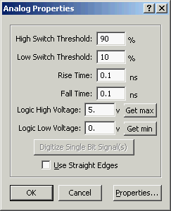 Analog Properties Dialog