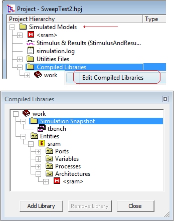 Compiled libraries shown in the Project tree