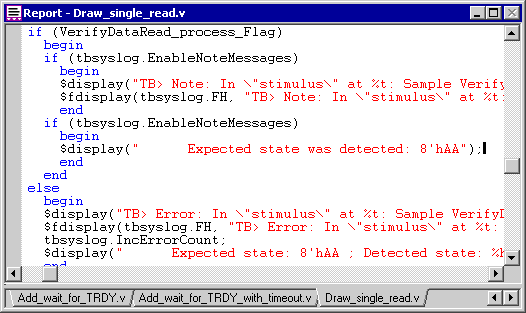 Reactive Test Bench code generated from a timing diagram